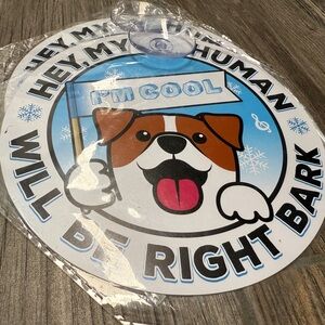 2 pack Dog Window Sign with Suction Cup “I’m Cool”